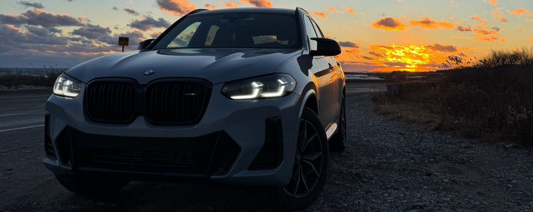 bmw x3 m40i at sunset